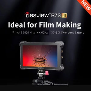 Desview R7SIII/R7III 카메라 필드 모니터, UHB 터치 스크린, 풀 SDI/HD IPS, 178 ° 시야각, 4K 3G-SDI 모니터, 7 인치, 2800nits