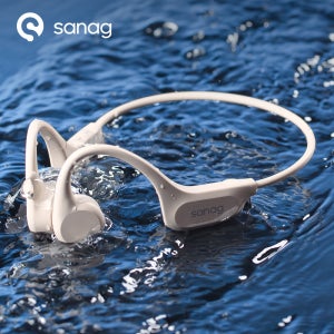 Sanag B60S 진정한 골전도 블루투스 5.3 무선 이어폰 IPX8 수영 승마 헤드폰 플래시 세일 선택 64G 헤드셋