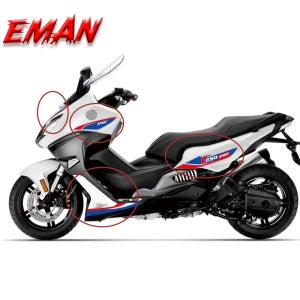 오토바이 액세서리 페달 수정 데칼 전신 스티커 장식 맞는 BMW C650 스포츠 C 650 2019 반사 필름