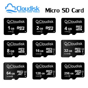클라우디스크 마이크로 SD 메모리 카드 U3 128GB 64GB 32GB 256GB V30 C10 16GB 8GB 4GB 2GB 1GB A1 마이크로SD 카드 (휴대폰/태블릿용)