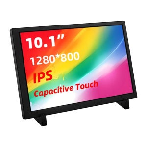 10.1인치 라즈베리 파이 4B 터치 스크린 IPS 정전식 LCD 1280x800 디스플레이(엔비디아 제트슨 나노용 아크릴 홀더 모니터 포함)