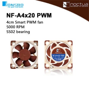 Noctua NF-A4x20 PWM 3핀/4핀 12V/5V 지능형 온도 제어 4CM 미니 자동 팬 냉각 섀시 팬