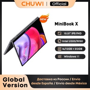 CHUWI 미니북 X 노트북 태블릿 2 in 1 인텔 U300/N150 10.51인치 FHD IPS 화면 16GB / 12GB 램 LPDDR5 512GB SSD 윈도우 11 노트북