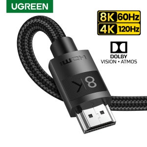 UGREEN HDMI 2.1 2.0 케이블 초고속 4K 8K/60Hz 4K/120Hz Xiaomi Mi Box PS5 Dolby Vision 48Gbps HDMI 호환 가능