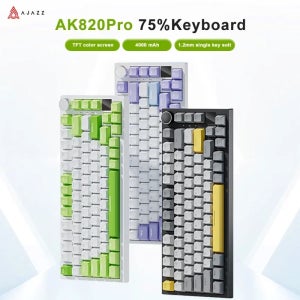 아자즈 AK820 /AK820PRO 게이밍 기계식 키보드 82키 유선 블루투스 2.4GHz 무선 게이머 키보드 커스텀 가스켓 노트북용