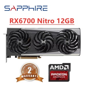 GPU 사파이어 RX 6700 XT 6700XT RX6700 니트로 12GB 비디오 카드 AMD 라데온 RX6700XT 그래픽 카드 데스크탑 PC 사무용 컴퓨터 게임용