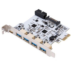 카드 추가 USB 3.0 PCI-E 유형 C 확장 카드 PCI Express PCI-E-USB 3.0 컨트롤러 5포트 + 1포트 USB 3.1 PCI-E 카드 어댑터