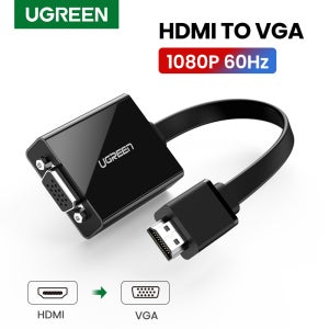 UGREEN HDMI to VGA 어댑터, PS4 수-암 변환기, 1080P HDMI VGA 어댑터, TV 박스 PC HDMI to VGA용 3.5 잭 포함