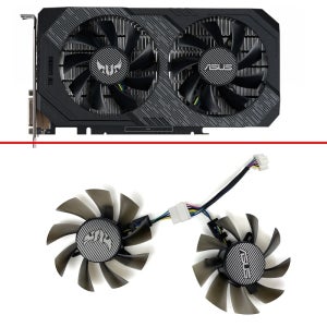 75mm 6pin FD8015U12S T129215BU RTX2060 GTX1660 GTX1650 쿨러 팬, ASUS TUF 게임용, GTX 1650 1660 슈퍼 RTX 2060