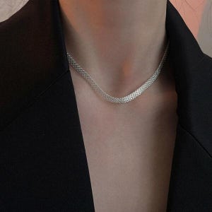 무슈봉 헤브 시그니처 메쉬 체인 목걸이 팔찌 세트 (51619218)