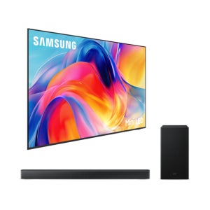 삼성전자 2026 Mini LED MH75 (189cm) 풀 모션 슬림핏 벽걸이형+3.1ch 사운드바 B650F KU75MH75-W6