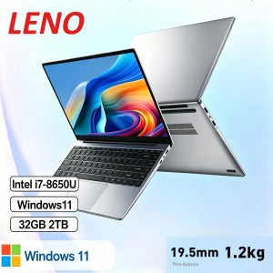 LENO HOT 울트라 슬림 14.1인치 노트북 32GB 2TB 윈도우 11 인텔 코어 i7 8650U 게이밍 컴퓨터 PC 게이머 사무용 노트북 1920*1080 HD