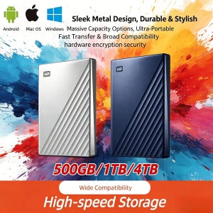 WD 메탈 에디션 확장형 포터블 하드 드라이브 마이 패스포트 울트라 웨스턴 디지털 500GB 1TB 2TB 4TB 차이나 트래블 팩 OEM