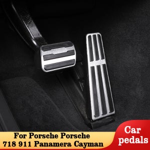포르쉐 718 911 Panamera Taycan Boxster Cayman 2pcs/1set 자동차 가속기 브레이크 페달 직접 설치 풋 페달 액세서리
