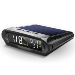 차량용 태양광 무선 헤드업 디스플레이, GPS LCD 디지털 속도계, 과속 경보, KMH, MPH, 시간, 고도, 온도, 속도 표시