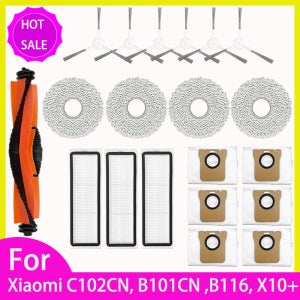 Xiaomi Mijia Omni 2 C102CN, B101CN, B116, X10+ 교체 부품 액세서리 메인 사이드 브러시 필터 걸레 먼지 봉투