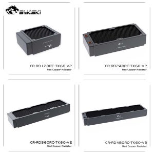 바이스키 CR-RD120/240/360/480RC-TK60-V2 PC 라디에이터 수냉 쿨러 로우 G1/4 구리 라디에이터 (60MM 두께 팬 포함) CPU 쿨링용