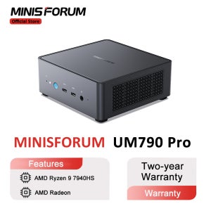 새로운 MINISFORUM UM790 Pro 미니 PC AMD Ryzen 9 7940HS 게임용 미니 PC 창 11 DDR5 5600MHz USB4 WiFi 6E 데스크탑 미니 컴