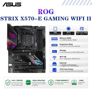 ASUS ROG STRIX X570-E GAMING WIFI II 마더보드 소켓 AM4 CPU DDR4 5100+(OC) 메모리 칩셋 X570 ATX 메인보드