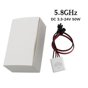 미니 5.8GHz 마이크로파 모션 센서 DC 3.3-24V 레이더 센서 모듈 스위치 모션 디텍터 고감도 120 °   인간 감지용