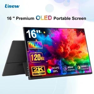 16인치 2K 120Hz OLED 모니터 2048×1280 100% 색재현율 VESA 마운트 노트북용 외부 화면 PS5 스위치 게임 디자인 사무실용