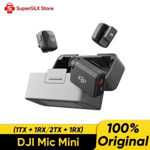 새로운 DJI Mic Mini (2TX+1RX+충전 케이스) 무선 마이크, 지능형 소음 제거, 고품질 오디오, DJI 정품