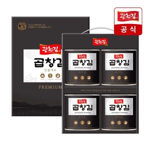 광천김 [광천김선물세트] 곱창김 캔김 4캔 선물세트 (곱창캔 4캔)