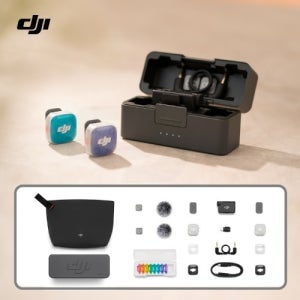 DJI Mic Mini 2S (2 TX + 1 RX + 충전 케이스),미니 무선 마이크 내부 레코딩 지원