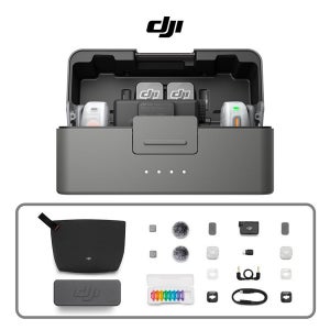 DJI 마이크 미니 2 S (무선 Mic Mini 2TX + 1RX + 충전 케이스 + 윈드스크린 + 운반백 포함)
