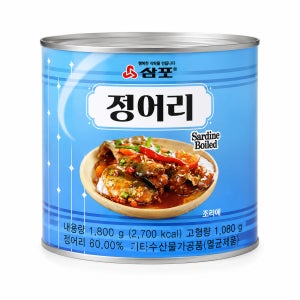 삼포 정어리 통조림 300g x 6개  1.8kg 대용량  멸균 제품