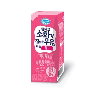 덴마크 소화가 잘되는 우유로 만든 딸기 190mL x 24개
