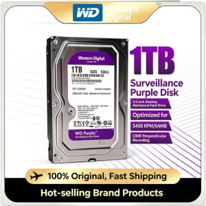 웨스턴 디지털 WD 퍼플 1TB/2TB/3TB/4TB 감시용 HDD 3.5인치 SATA 6Gb/s 하드 드라이브 (CCTV NVR용)