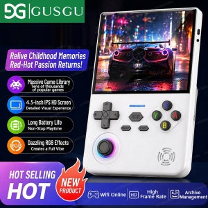 H7 128G 64GB 레트로 휴대용 비디오 게임 콘솔 리눅스 시스템 4.5인치 IPS 화면 휴대용 포켓 비디오 플레이어 게임 pk R36S R35s