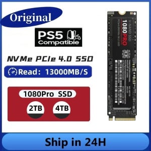 오리지널 뉴 1080PRO M.2 NVMe PCIe4.0 SSD NGFF 내장형 솔리드 스테이트 드라이브 게이밍 하드 디스크 (PS5, 데스크탑, 노트북 PC용)