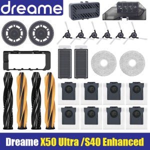 드리미 X50 울트라/X50 마스터/L50 프로 울트라/L40S 프로 울트라/L40s 울트라/MOVA V50 울트라 부품 메인 브러쉬 필터 걸레 천 먼지 봉투