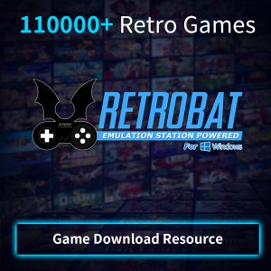 110,000개 이상의 레트로 게임이 포함된 게임 다운로드 리소스, 레트로뱃 시스템 (PS1/PS2/PS3/PSP/DC/Wii/N64 지원), 윈도우/맥 OS/리눅스 호환