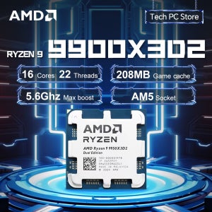 AMD Ryzen 9 9950X3D2 4.3GHz 16코어 32스레드 소켓 AM5 R9 9950X3D2 새 게이밍 프로세서 200W DDR5 L3=192M 4NM (팬 없음)