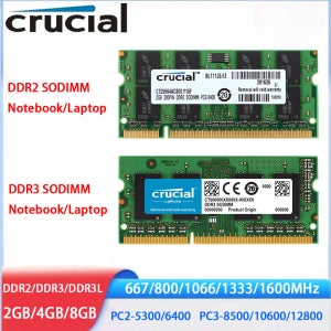 필수적인 노트북 메모리 RAM DDR3 DDR3L DDR2 2GB 4GB 8GB 1600 1866 1333 1066 667 800MHz PC3-8500 10600 12800 1.3