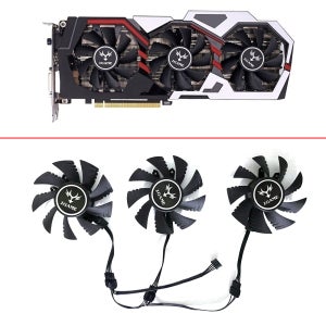 COLOFUL iGame GTX 1080 GTX 1070 GTX 1060 냉각 팬용 새로운 3PCS 75MM 4PIN iGame GTX 1070Ti GTX1080 GTX1060 G