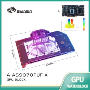 ASUS Radeon RX 9070 XT TUF O16G GAMING / PRIME 비디오 카드 수랭용 Bykski GPU 블록 / 구리 라디에이터 A-AS9070TUF-X