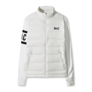 [왁]Men Knit Hybrid Down Full Zip Jacket (Niblick) 아이보리 WMUAW25800