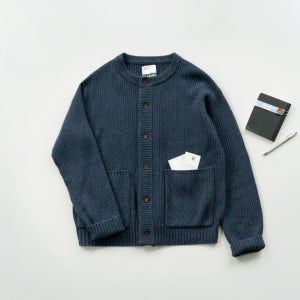 Daily Fine Wool Cardigan (Navy)