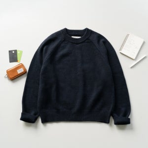 Yak Wool Crewneck Sweater (Navy)
