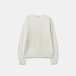 Logo Pointelle Knit (White)