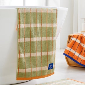 [etf] 멀티 체크 세면타월 GREEN 40X80cm 190g
