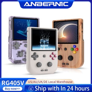 안베르닉 RG405V 비디오 휴대용 게임 콘솔 4인치 IPS HD 터치스크린 안드로이드 12 시스템 T618 64비트 와이파이 휴대용 레트로 게임 플레이어