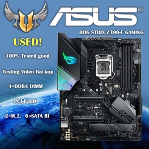 LGA 1151 아수스 ROG STRIX Z390-F 게이밍 메인보드 DDR4 인텔 8세대 9세대 I9 I7 I5 I3 128GB RGB CrossFireX Z390