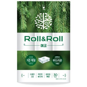 롤앤롤 에코 3겹 화장지 30롤