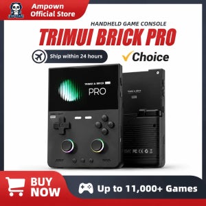 TRIMUIBRICK PRO 휴대용 게임 플레이어 3.5’’ IPS 스크린 리눅스 시스템 어니언 OS 비디오 콘솔 무료 케이스 게이머 선물 레트로 게임