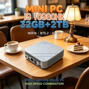 엄청나게 최적화된 2026 샤이닝 케스트렐 미니 PC, 코어 i9 10980HK, 대용량 램, 1TB SSD, WIFI 6, BT5.2, 4K HD 탑재